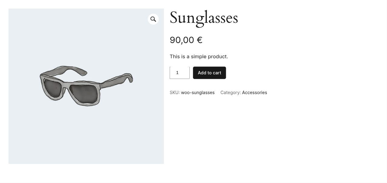 The same product seen by a retail customer: one price and no ladder